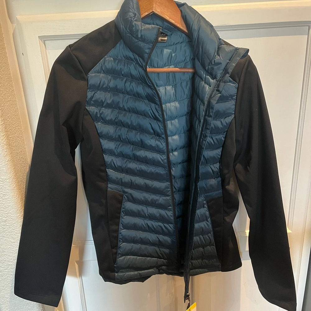 32 Degrees Women's Blue and Black Puffer Jacket